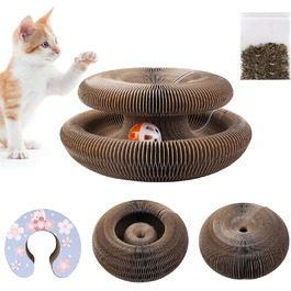 Котяче дряпальний борд - інтерактивна іграшка з котом'ятою та дзвіночком. Дряпальний картон для котів, іграшка для шліфування кігтів.