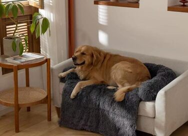 М'яке ліжко для собак та котів ANQI, рожеве, 76x76 см - ліжко-корзина, килимок для собак, захист дивану та багажника