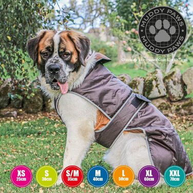 Водонепроникна куртка для собак Ancol Muddy Paws Sturmguard, шоколад, M (40 см, 40-64 см) – для будь-якої погоди