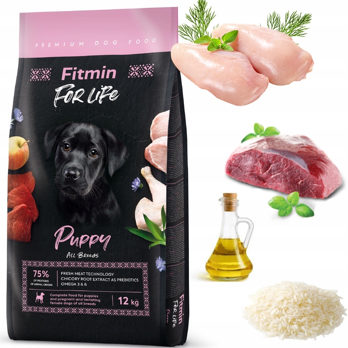 Сухий корм для цуценят Fitmin Dog For Life Puppy, 12 кг