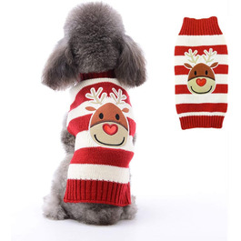 Пуловер для собак на Різдво: теплий в'язаний пуловер-роллінґ з орнаментом для цуценят та дорослих собак, розмір XXL. Ідеальний подарунок для вашого улюбленця!