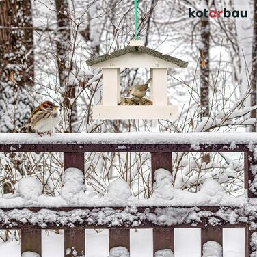 Дерев'яний годівничка для птахів KOTARBAU® з безкоштовним кормом 0,5 кг