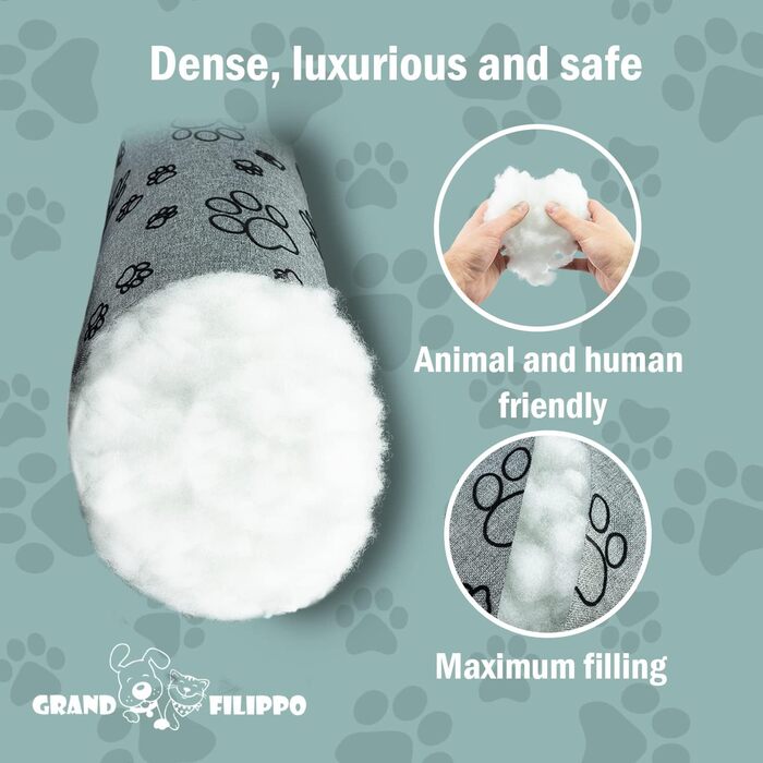 Водонепроникне ліжко для собак - ліжка для маленьких та великих собак - ліжко для собак з неслизьким дном - собачий кошик, собачий лежак (120x90x20, сіре льоноподібне, 