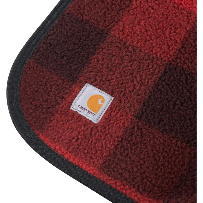 Двостороння ковдра для домашніх тварин Carhartt червоно-чорна