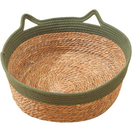 Клітка-лежанка для котів та цуценят F Fityle: зручний кошик для відпочинку, зелений, 35x13 см