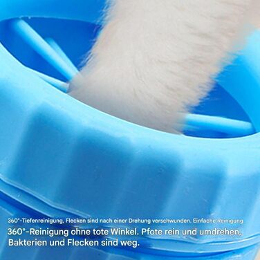 Автоматичний очищувач лап для собак, електричний | Автоматична мийка лап для собак, USB-зарядка, блакитний