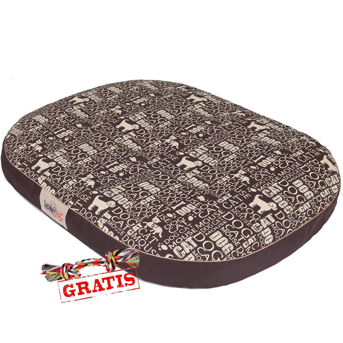HobbyDog OVAL MOWNAP5: Лежанка для собак овальної форми, лежанка-рушник, матрац для собак, подушка для собак, лежанка для собак, місце для відпочинку (4 розміри) (L (87 x 68 см))