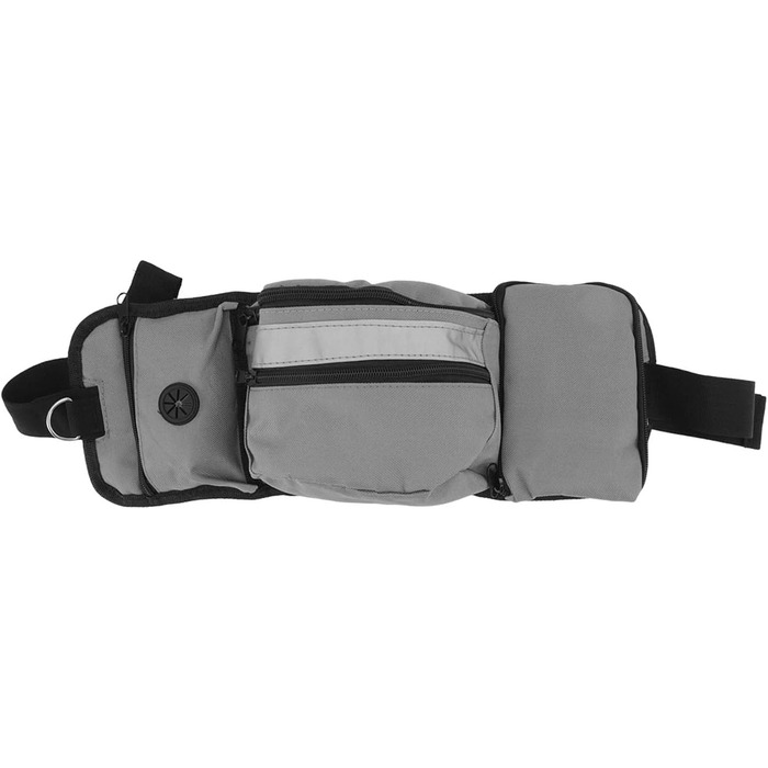 Сумка для корму для собак, поясна сумка, бананка для собак, бананка для тренувань, поліестер, кілька кишень, знімна кишеня для ласощів (сіра)