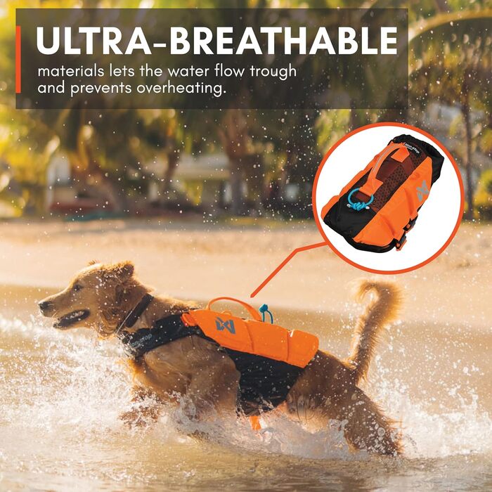 Рятувальний жилет для собак Non-stop dogwear Protector, розмір 6, для плавання, SUP, реабілітації