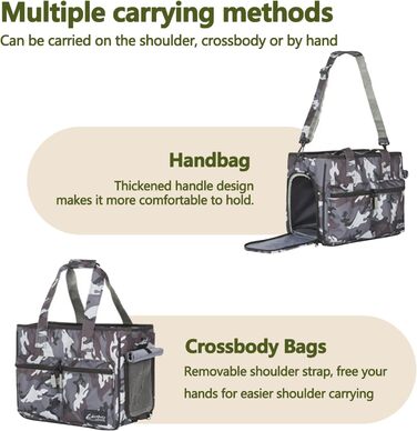 Транспортна сумка для котів та собак Galatée Tragetasche, сіра, складана, схвалена авіакомпаніями