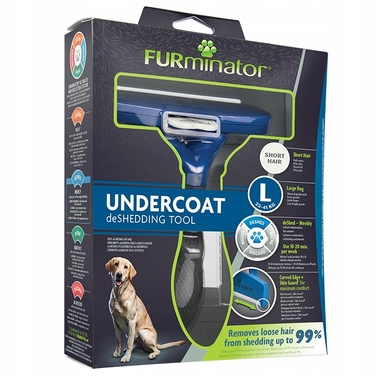 Щітка FURminator для собак з довгою шерстю (розмір L) для видалення підшерстя, 1 шт.