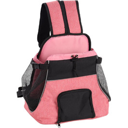 Сумка для собак Xanty на животі – рожева, 29x23x38 см – поліестер