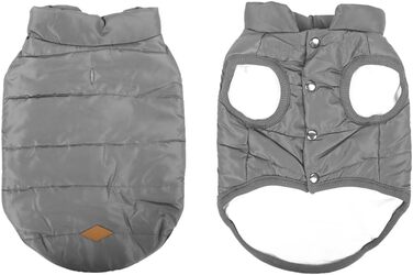 Зимовий одяг для собак Meioro: тепла куртка, жилет з флісу, зручний пуловер для маленьких та середніх собак (Сірий, S)