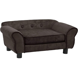 Диван для собак Tidyard: м'який лежак для домашніх тварин, коричневий, 72x45x30 см