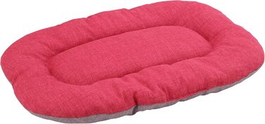 М'яке ліжко для собак та котів Baroni Hoe, 47x70x8 см - Doubleface (червоні та білі сердечка, L)