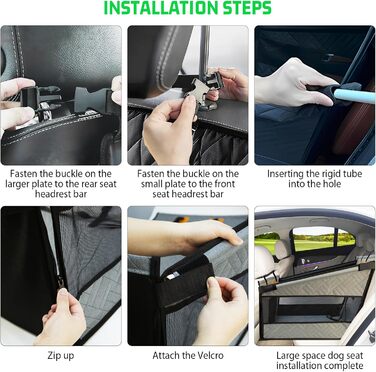 Надійний автокрісло для собак: водонепроникне, антиковзаюче, з 3 ременями, для середніх та великих собак