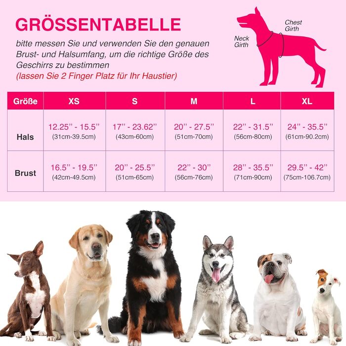 Світлодіодна шлейка для собак з LED-підсвічуванням, перезаряджувана, RGB, для маленьких, середніх та великих собак (Рожева, XL)