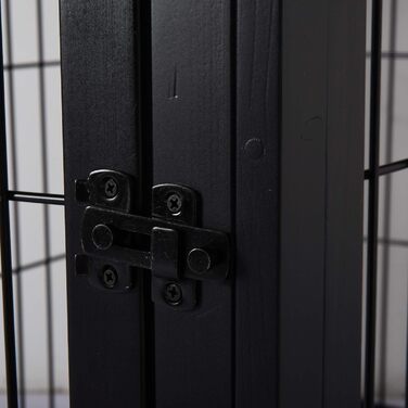 Клітка для собак PawHut для дому, металева будка з 2 дверцятами, замиканням, для маленьких собак, чорна, 58,5x81x66 см