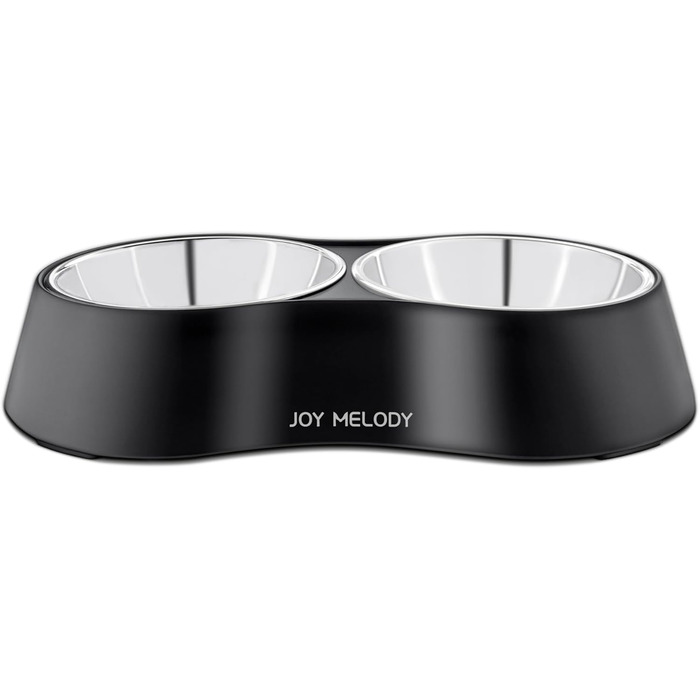Joy Melody миска для котів і малих собак з підставкою, антиперевертень, підвищена, для корму та води, не ковзає, для домашніх тварин, підходить для посудомийки, з мікрофібровою серветкою