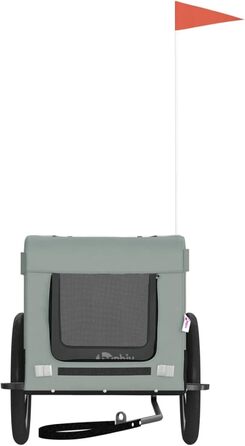 Кіянка для собак та котів з тканини Oxford, з ПВХ-дахом, 63x123x66 см, сіро-чорна модель 93916