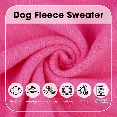 Флісовий одяг для собак Nanaki: теплий, зручний, регульований, для дрібних та середніх порід (Бігль, Бостон-Тер'єр), рожевий (Large)