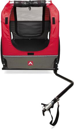 Причіп для велосипеда для собак Deluxe Getaway Solids M, червоний – для прогулянок