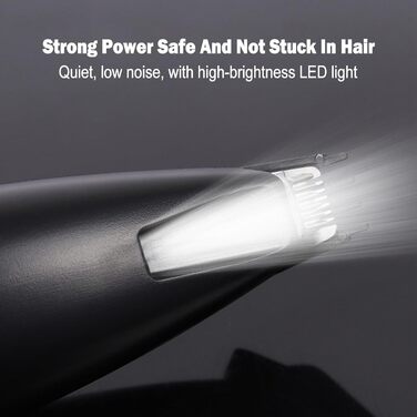 Машинка для стрижки собак, бездротова з LED-підсвічуванням, 2 швидкості, для догляду за дрібними тваринами (BLACK)