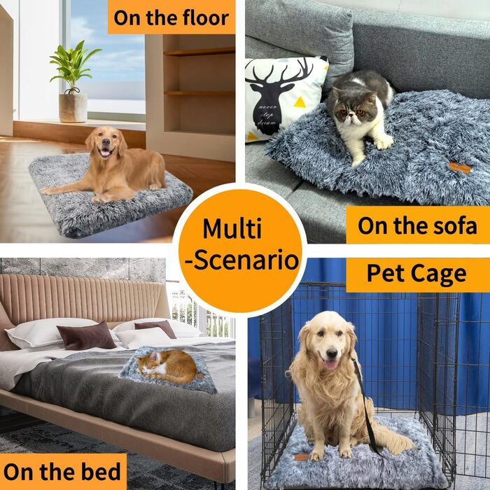 Самогріюча килимок для котів та собак Little Bean, 60x45x6 см, S, не потребує електромережі, теплий зимовий килимок для тварин, антиковзаюча поверхня