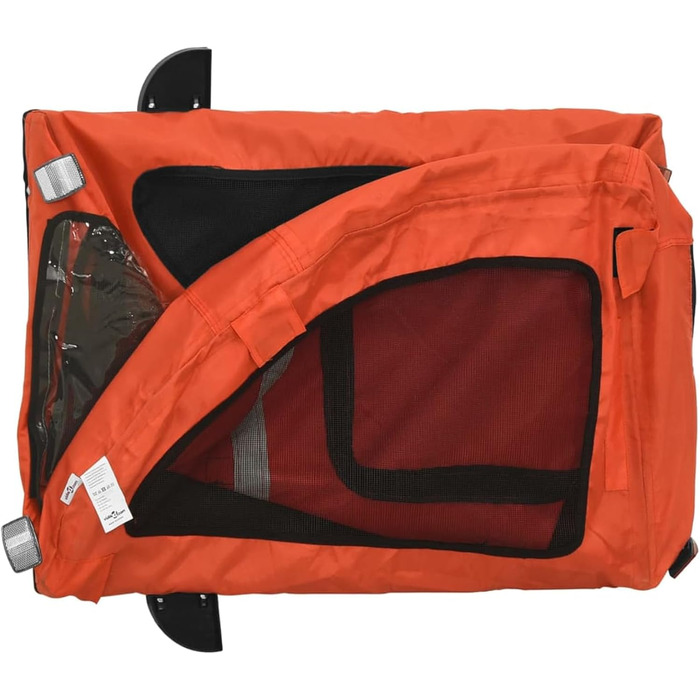 Трансформер для собак з металевим каркасом, Oxford-тканина, PVC-дах, вантажопідйомність до 45 кг, Оранжевий, Model93956