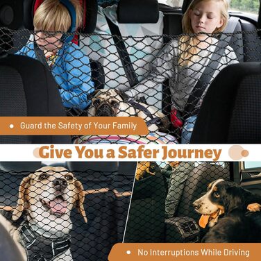 Бар'єр для собак у машину, сітка для собак, 130 x 89 см. Підходить для SUV