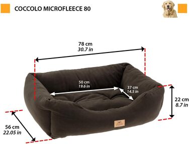 Крісло-лежанка для собак та котів Ferplast Coccolo, велике (78x56x22 см), Microfleece, бежеве, миється