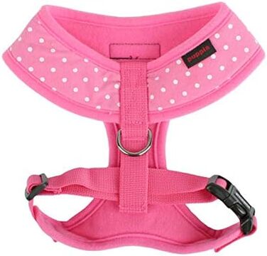 Нашийник для собак Puppia Dotty, без затягування, регульований, рожевий, XS (для маленьких та середніх собак)