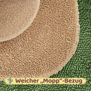 Дім-когтеточка для котів Yaheetech Kaktus: стабільна конструкція, оглядові платформи, печера, лежанка, сизаль, бежево-коричневий (коричнево-зелений, M)