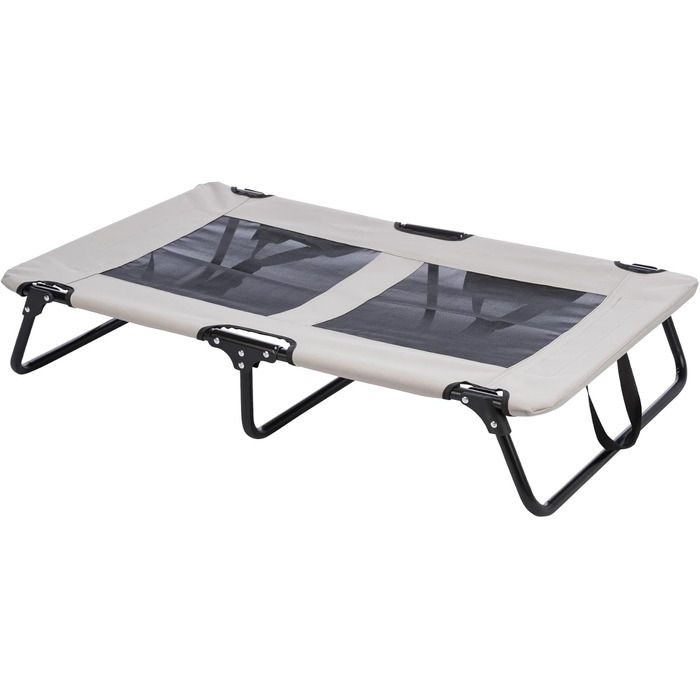 Лежанка для собак TRIXIE Strong Edition – стабільна та комфортна, 79x19x50 см, бежево-чорна