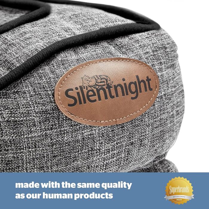 Ортопедичне ліжко для тварин Silentnight, велике собаче та котяче ліжко, контурна піна, знімний машинний чохол, нековзка основа