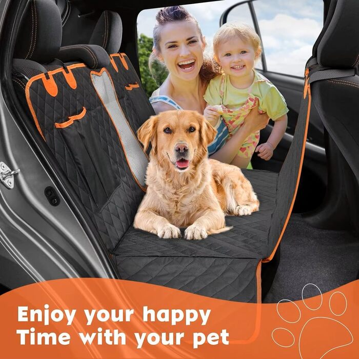 Чохол на автокрісло для собак, захист для сидіння автомобіля, водовідштовхуючий, нековзний, захист заднього сидіння для собак та дітей, 135 x 150 см