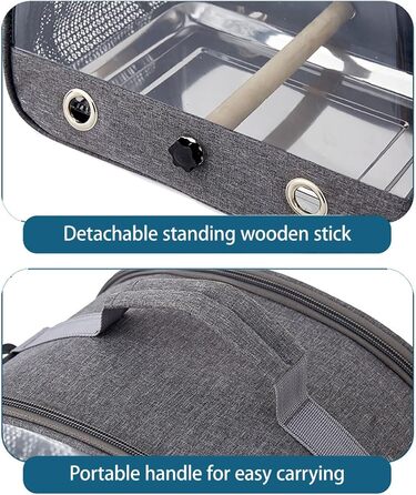 Переносна переносна сумка-переноска для птахів, клітка для подорожей для колібрі, папуг, сірих птахів