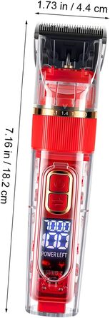 Машинка для стрижки тварин TOYANDONA бездротова з LED-дисплеєм, тиха, миється, багатофункціональна для собак та котів. З регульованими насадками-гребінцями