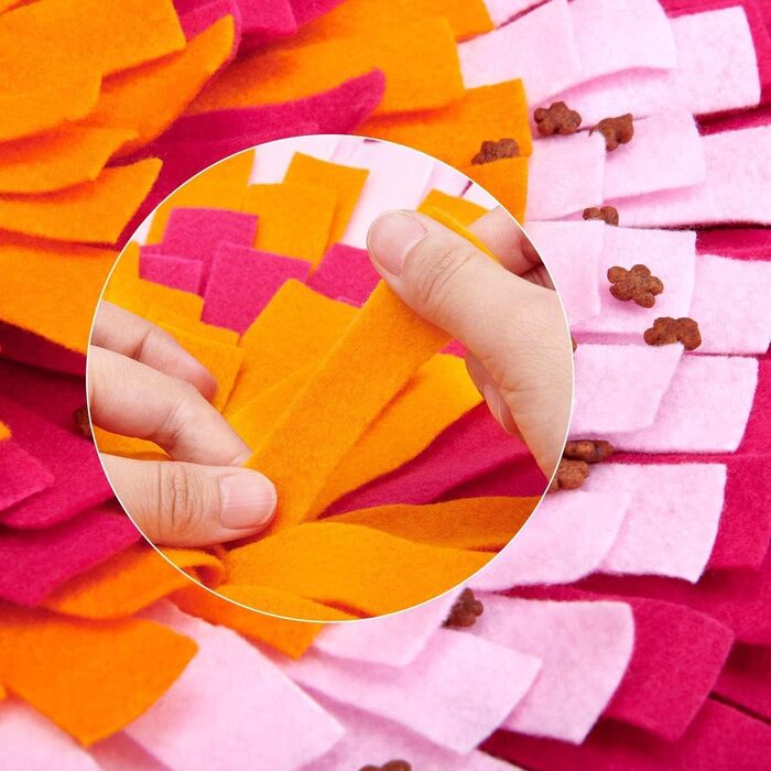 Килимок для собак Emwel для носових ігор, миючий, пазл-іграшка, великий, середній, цуценята, червоний