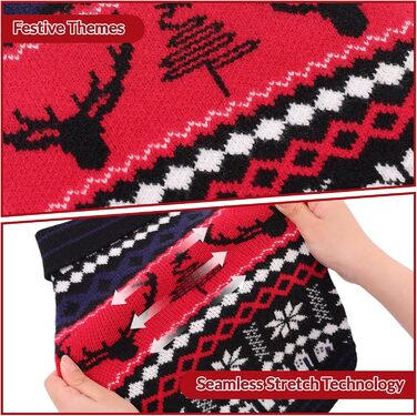 Світер для собак KONVINIT з різдвяним дизайном (XL, 62см), теплий різдвяний костюм для собак з оленями, сніжинками та ялинкою, зелений, ідеальний для зими