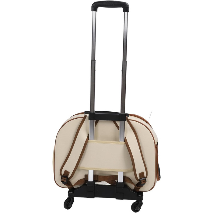 Транспортна переноска для котів та собак на колесах, переноска для тварин, переноска на колесах, знімний відсік, переноска-візок для подорожей та піших прогулянок