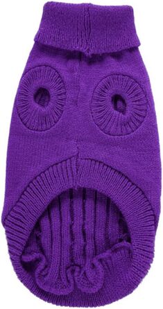 Пов'язка на голову для собак POPETPOP з акрилових волокон, фіолетового кольору, тепла, для зими, миється та повторно використовується, розмір XXXL