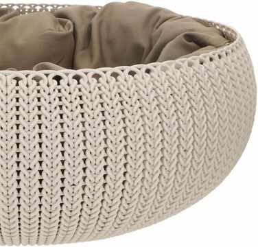 Лежанка для тварин Curver Liegeplatz, пластикова, світло-коричнева, 54 x 54 см