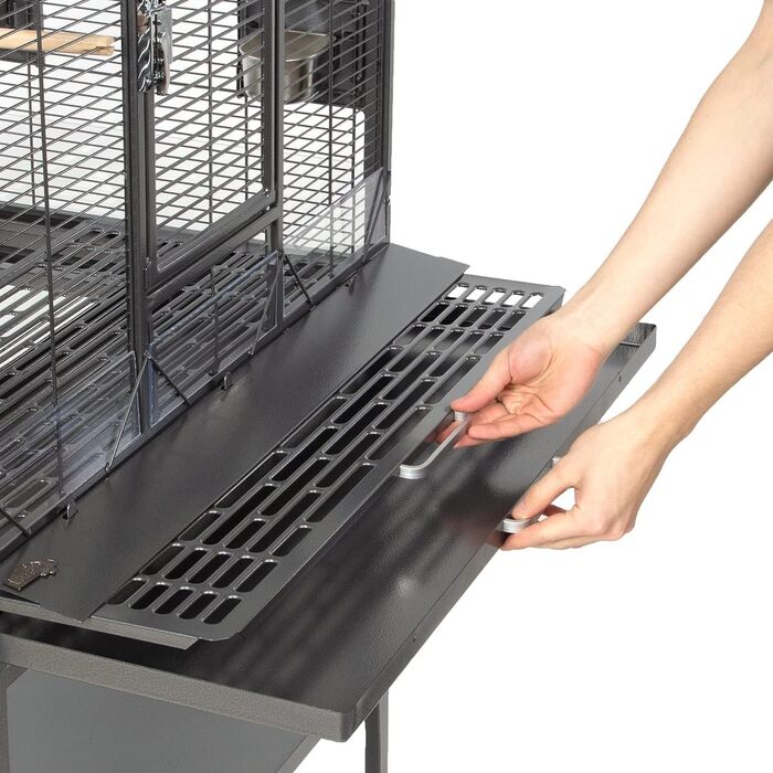 Преміальна клітка для папуг Montana Cages Madeira II, антик, з антипригарним покриттям, 82x54x153 см, 4 металеві годівниці, зоною для посадки та майданчиком для відпочинку