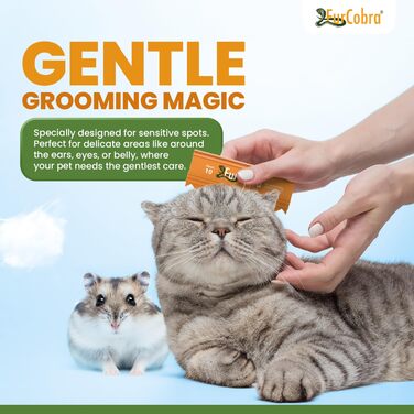 Щітка для грумінгу домашніх тварин Direct 10 - м'яка, без металевих лез, 9 см, для собак та котів