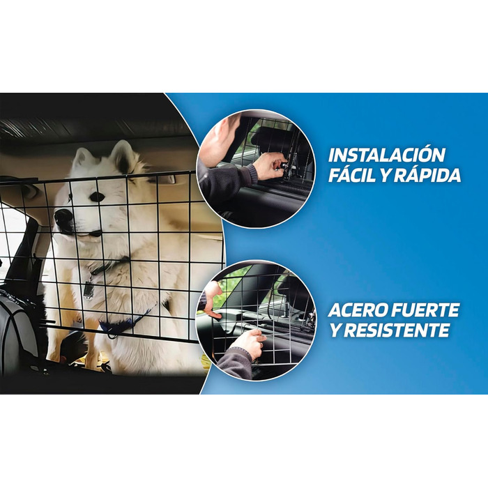 SUMEX S Роздільник для собак, захисне ґратка для підголівників, легка установка, регульована висота та ширина без інструментів