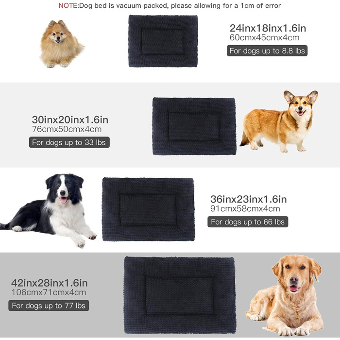 Ортопедичне ліжко для собак BVAGSS, миється, м'яке, тепле, для маленьких, середніх та великих собак, 76x50x4 см, сірий