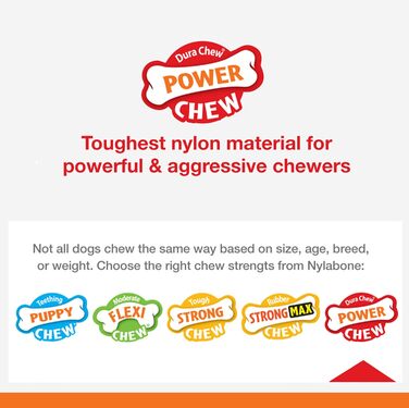 Nylabone Power Chew плетена жувальна іграшка для собак, альтернатива бичачому жилу з нейлону, для агресивних гризунів, зі смаком яловичини, велика/дуже велика порода