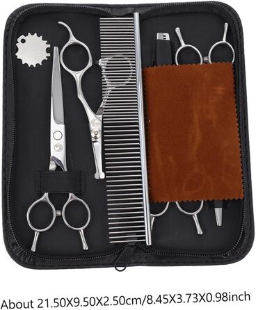 Набір ножиць для грумінгу собак з нержавіючої сталі. Інструмент для стрижки шерсті з округлими кінцями для безпечного догляду за тваринами