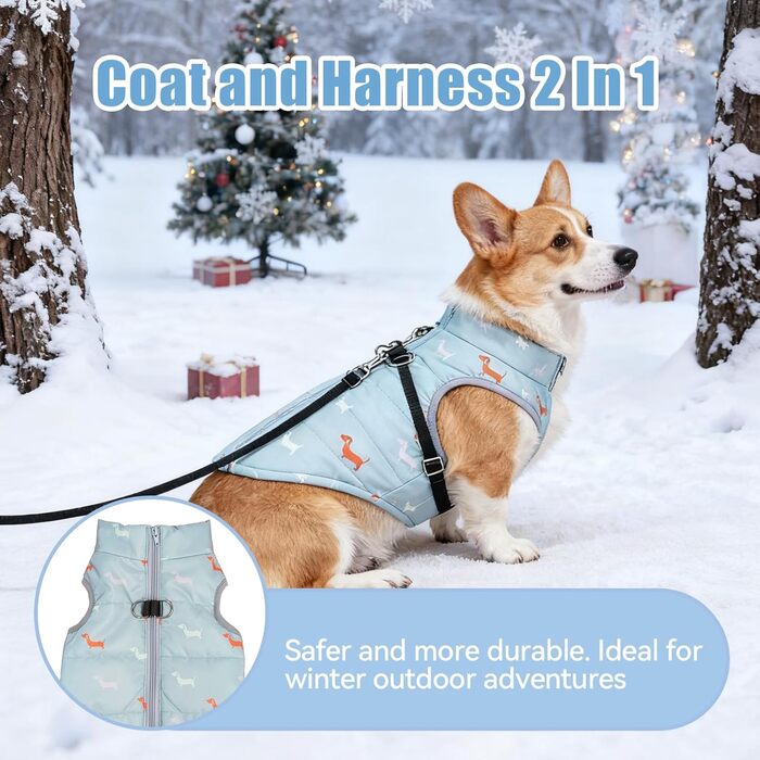 Теплий зимовий одяг для собак: куртка для маленьких собак, вітронепроникний жилет з отвором для шлейки, водонепроникний, для чихуахуа, такси, сірий, блакитний, XXS